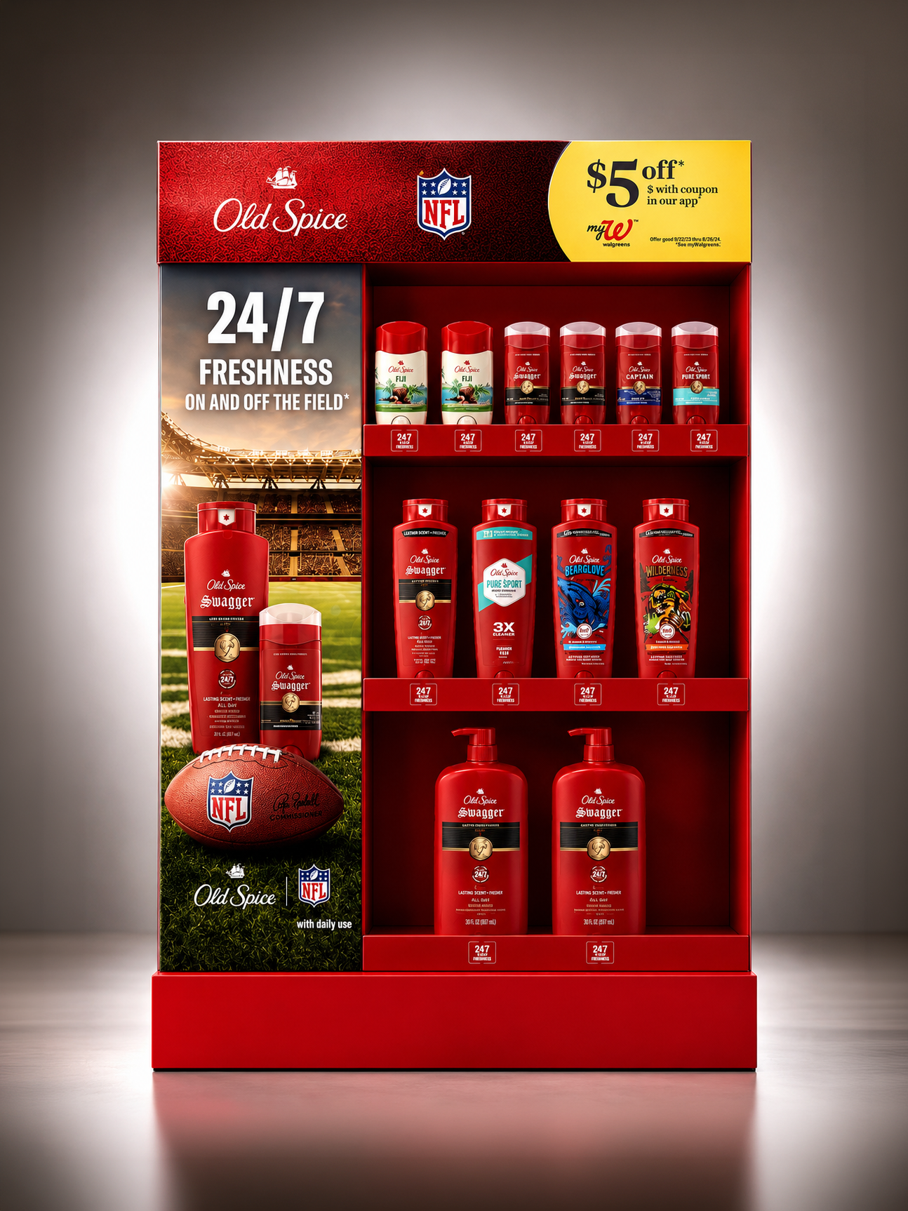 Old Spice × NFL — Retail Display